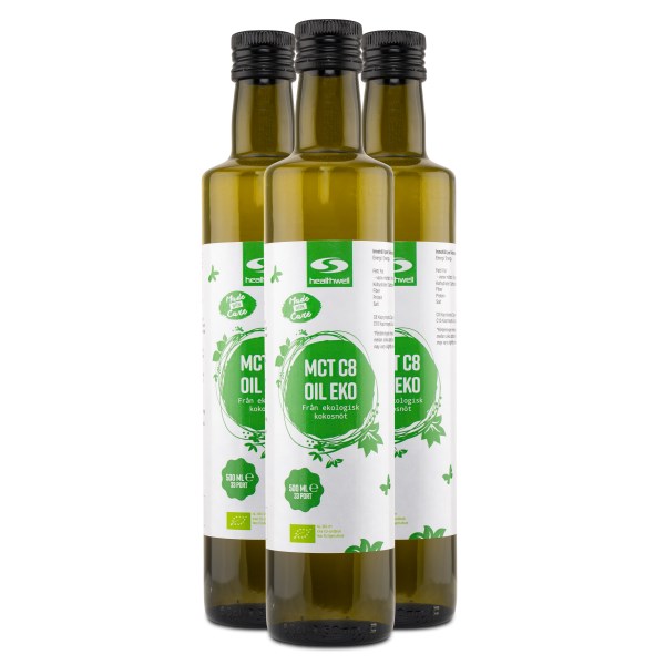 Healthwell MCT C8 Öljy Luomu, 1500 ml
