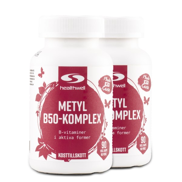 Healthwell Metyyli B50-Kompleksi, 180 kapselia