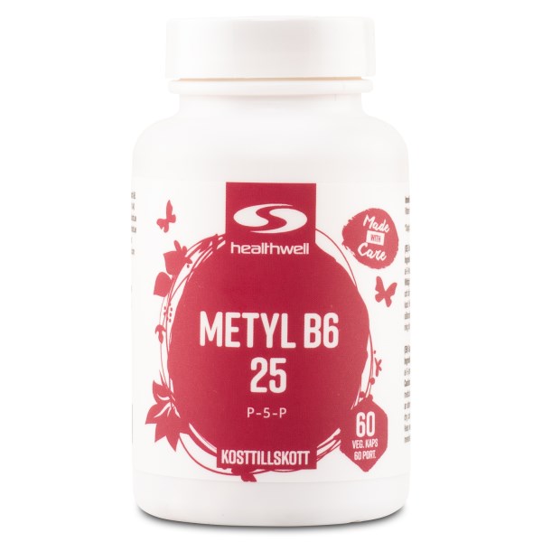 Healthwell Metyloitu B6 25, 60 kapselia