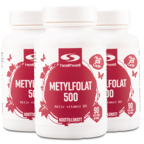 Healthwell Metyylifolaatti 500, 270 kapselia