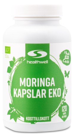 Pienoiskuva Healthwell Moringa Kapslar Luomu, 120 kapselia