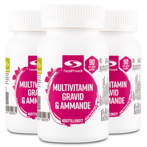 Healthwell Monivitamiini Raskaus & Imetys, 270 kapselia