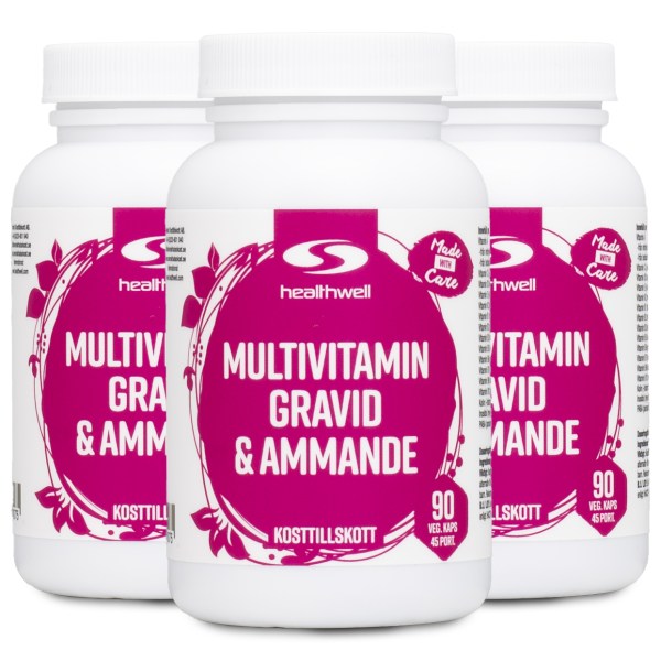 Healthwell Monivitamiini Raskaus & Imetys, 270 kapselia