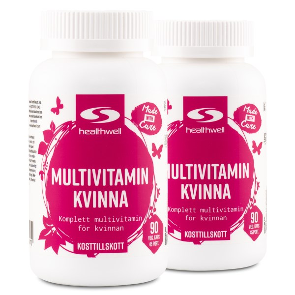 Healthwell Monivitamiini Naisille, 180 kapselia