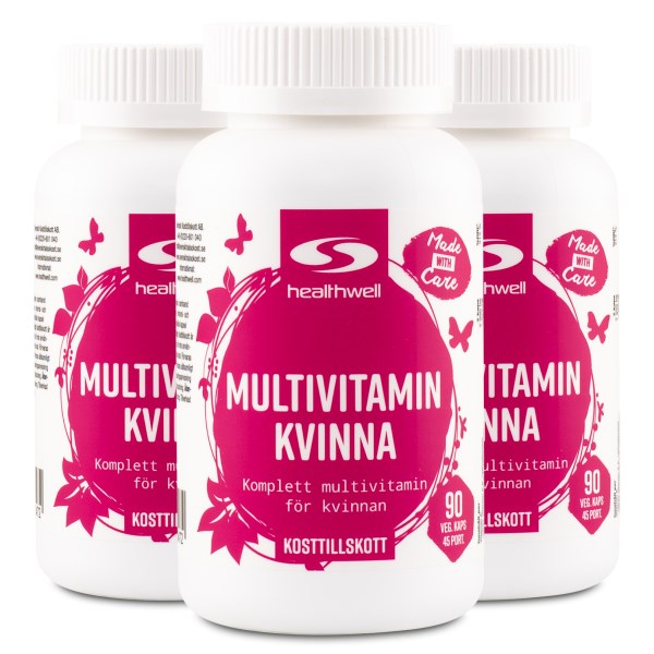Healthwell Monivitamiini Naisille, 270 kapselia