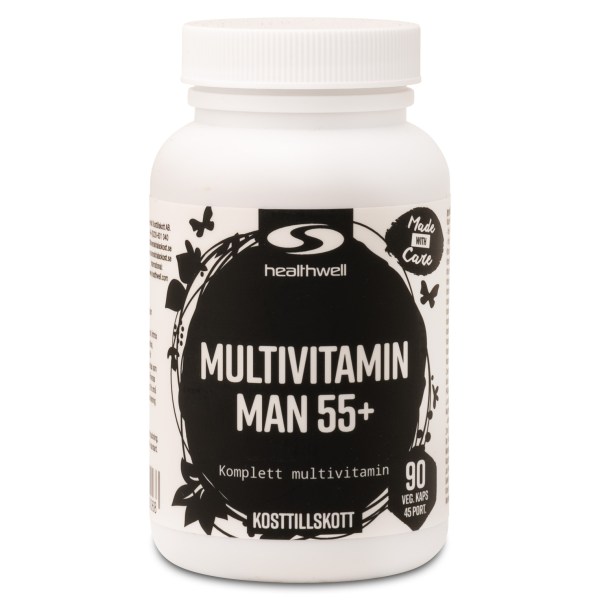 Healthwell Multivitamin Man 55+, 90 kapselia