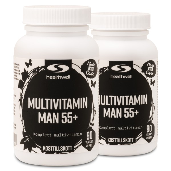 Healthwell Multivitamin Man 55+, 180 kapselia