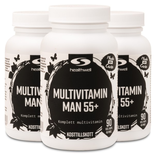 Healthwell Multivitamin Man 55+, 270 kapselia