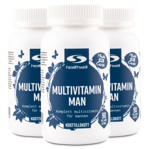 Healthwell Monivitamiini Mies, 270 kapselia