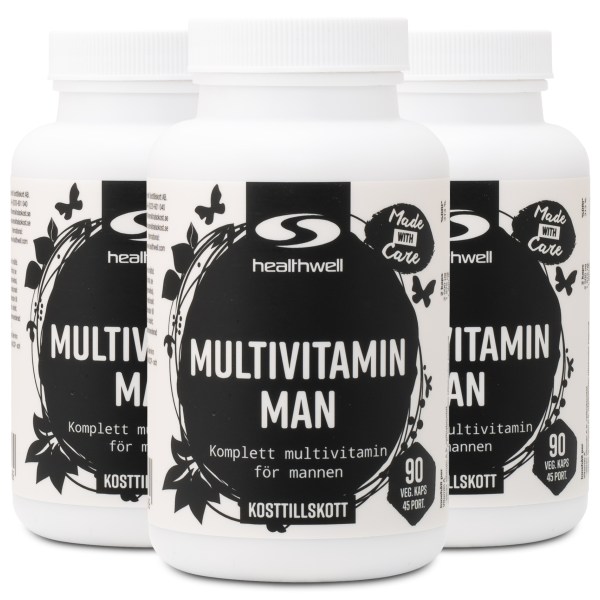 Healthwell Monivitamiini Mies, 270 kapselia