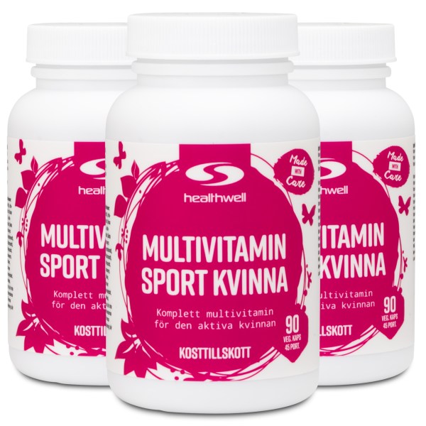 Healthwell Naisten Urheilu Monivitamiini, 270 kapselia