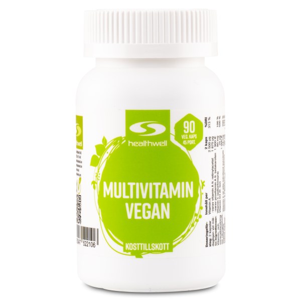 Healthwell Vegaaninen Monivitamiini, 90 kapselia