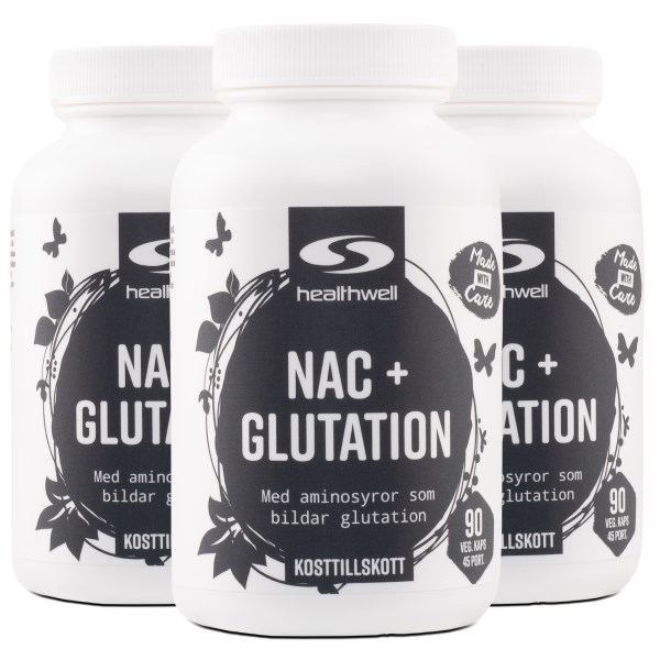 Healthwell NAC+Glutation, 270 kapselia