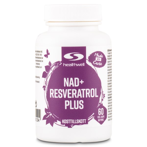 Healthwell NAD+ Resveratrol Plus, 60 kapselia