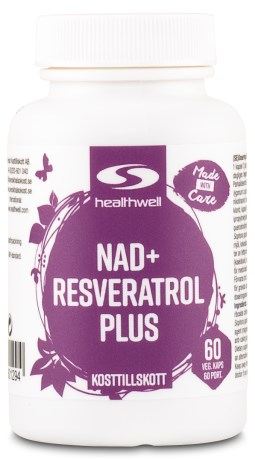Pienoiskuva Healthwell NAD+ Resveratrol Plus, 60 kapselia