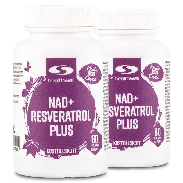 Healthwell NAD+ Resveratrol Plus, 120 kapselia