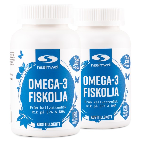 Healthwell Omega-3 Kalaöljy, 240 kapselia
