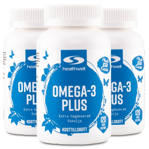 Healthwell Omega-3 Plus, 360 kapselia