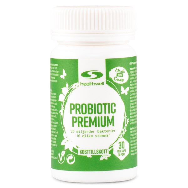 Healthwell Probiotic Premium Maitohappobakteeri, 30 kapselia