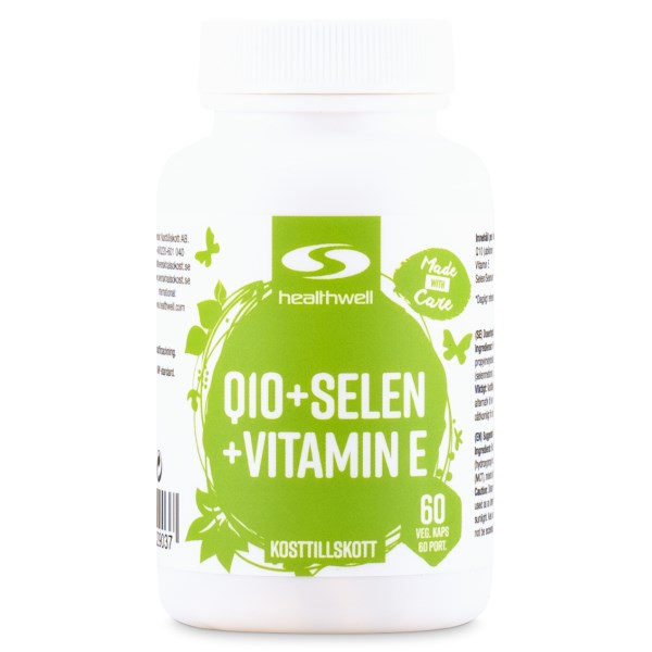 Healthwell Q10 + Seleeni + E-vitamiini, 60 kapselia
