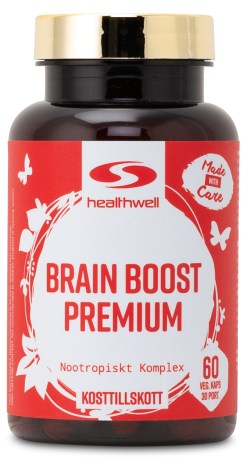 Pienoiskuva Healthwell Brain Boost Premium, 60 kapselia