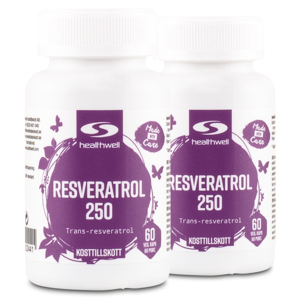 Healthwell Resveratrol 250, 120 kapselia