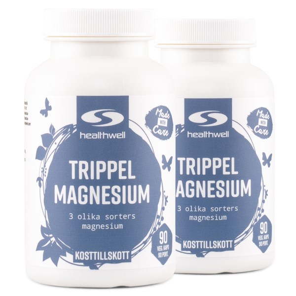 Healthwell Kolmoismagnesium, 180 kapselia