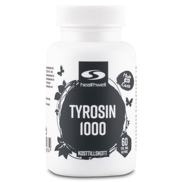 Healthwell Tyrosiini 1000, 60 tablettia