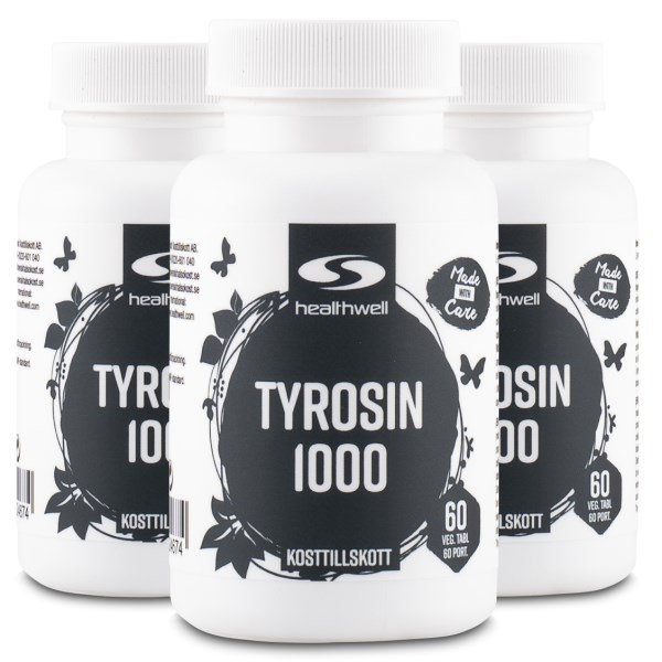 Healthwell Tyrosiini 1000, 180 tablettia