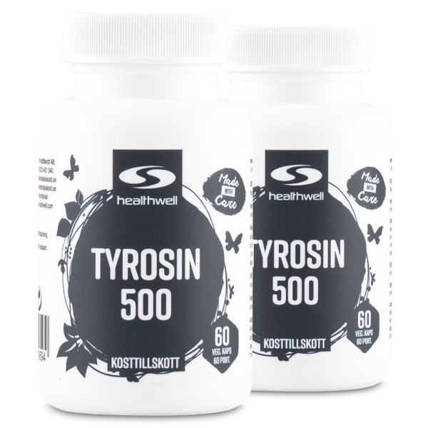 Healthwell Tyrosiini 500, 120 kapselia