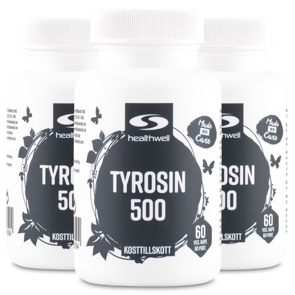 Healthwell Tyrosiini 500, 180 kapselia