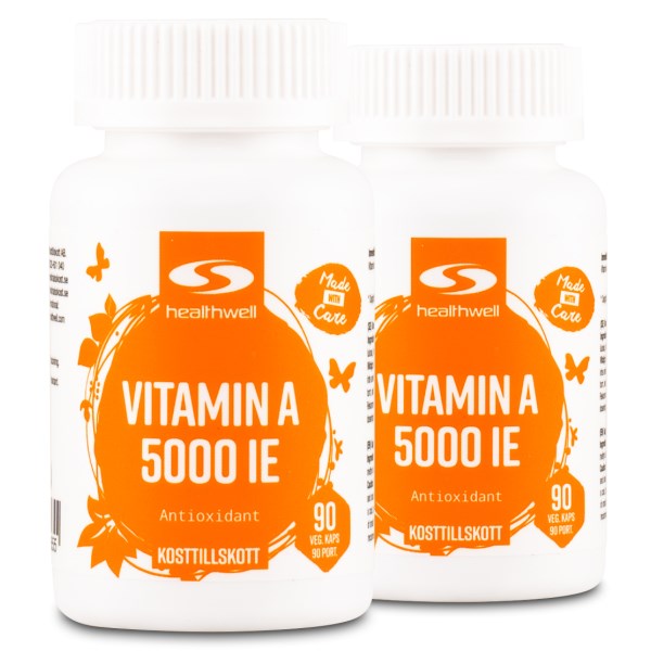 Healthwell Vitamin A 5000 IE, 180 kapselia