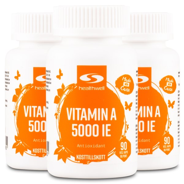 Healthwell Vitamin A 5000 IE, 270 kapselia