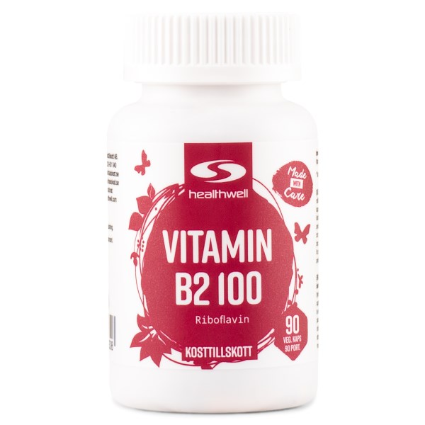 Healthwell Vitamin B2 100, 90 kapselia