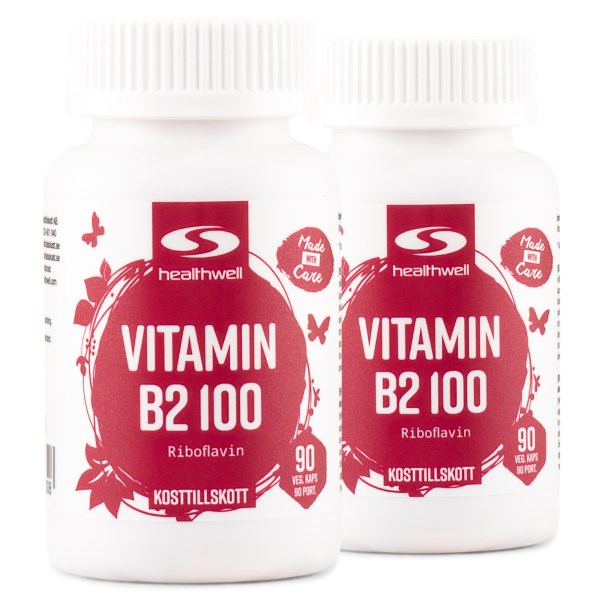 Healthwell Vitamin B2 100, 180 kapselia