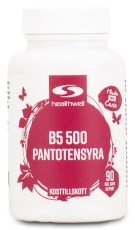 Healthwell B5 Vitamiini + Pantoteenihappo 500 mg
