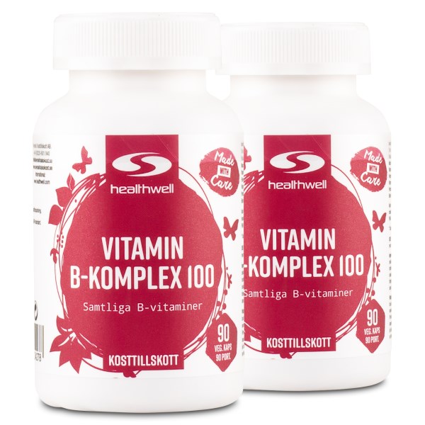 Healthwell B-monivitamiini 100, 180 kapselia