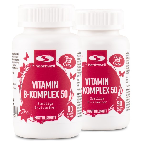Healthwell B-monivitamiini 50, 180 kapselia
