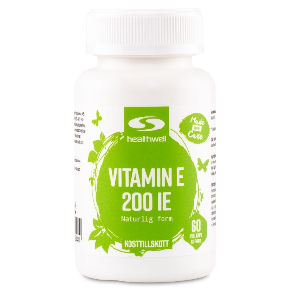 Healthwell E-vitamiini 200 IE, 60 kapselia