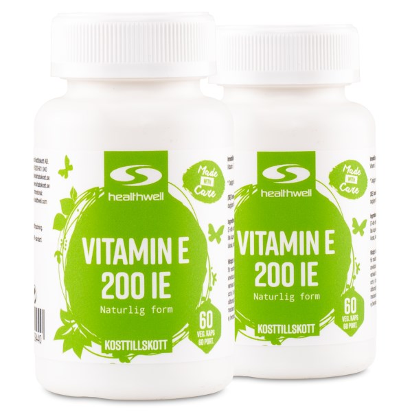 Healthwell E-vitamiini 200 IE, 120 kapselia