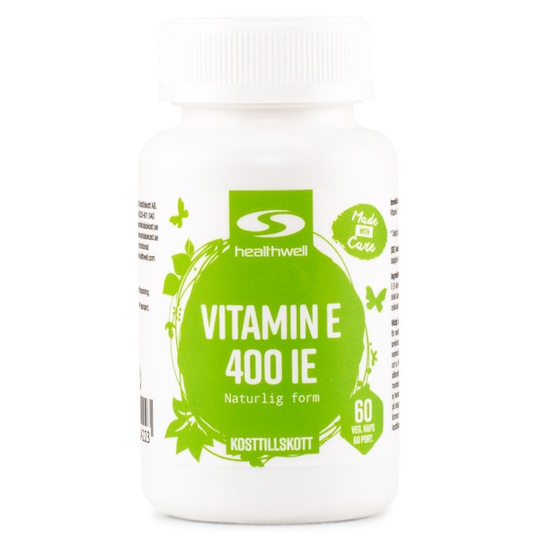 Healthwell E-Vitamiini 400 IE, 60 kapselia