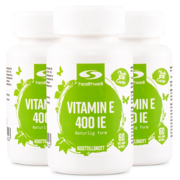 Healthwell E-Vitamiini 400 IE, 180 kapselia