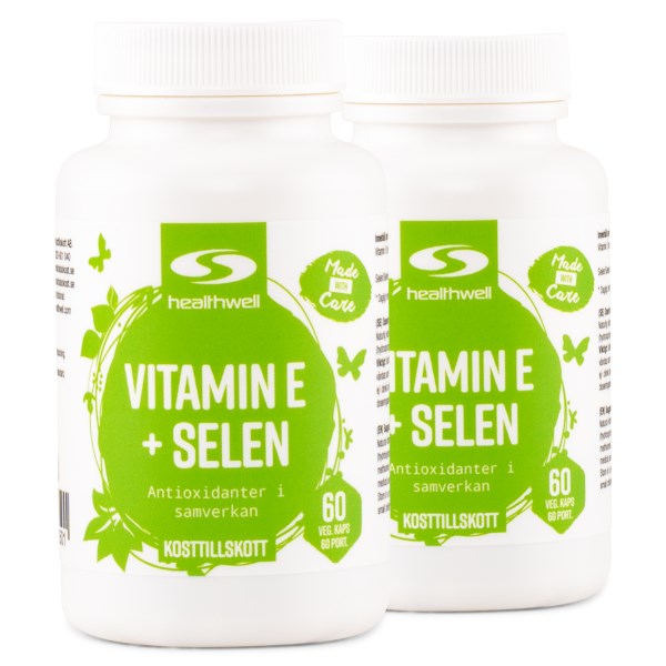 Healthwell E-vitamiini + Seleeni, 120 kapselia