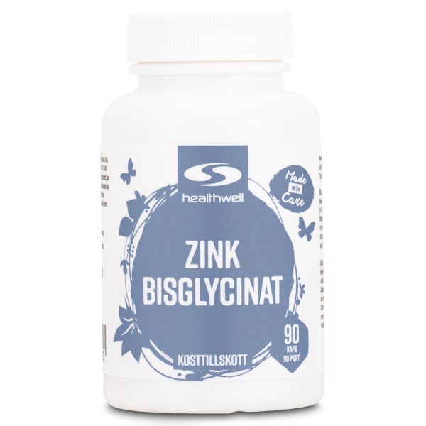 Healthwell Sinkkibisglysinaatti, 90 kapselia