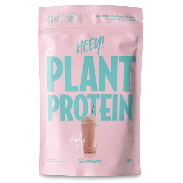 HEEY Vegan Protein, Mansikka, 500 g