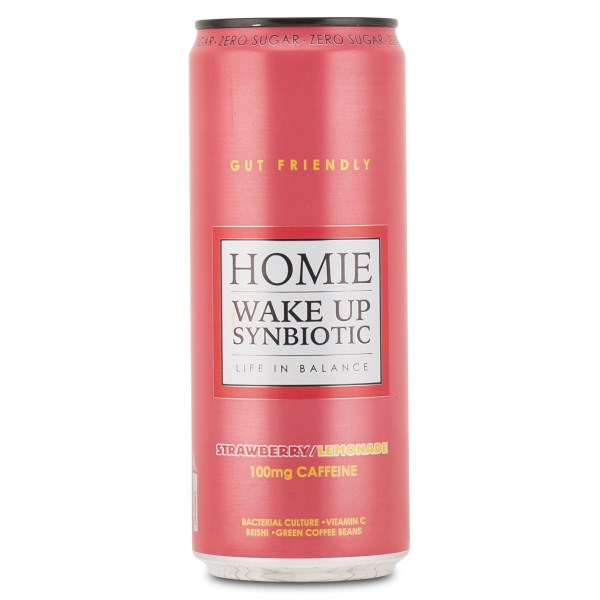 Homie Wake Up Synbiotic, Strawberry Lemonade