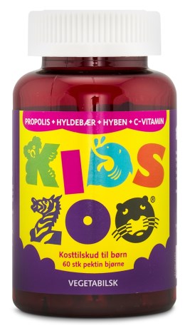 Pienoiskuva KidsZoo Propolis + C Vitamiini , 60 kpl purutabletteja