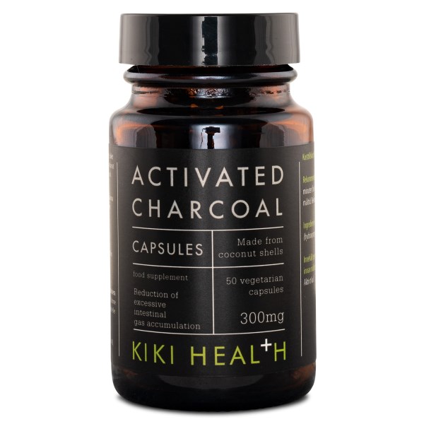 Kiki Health Activated Charcoal Caps, 50 kaps.