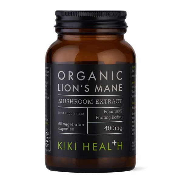 Kiki Health Organic Lions Mane Mushroom Extract, 60 kapselia