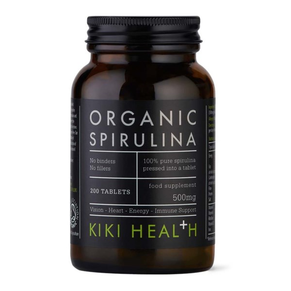 Kiki Health Organic Premium Spirulina Tablets, 200 tablettia